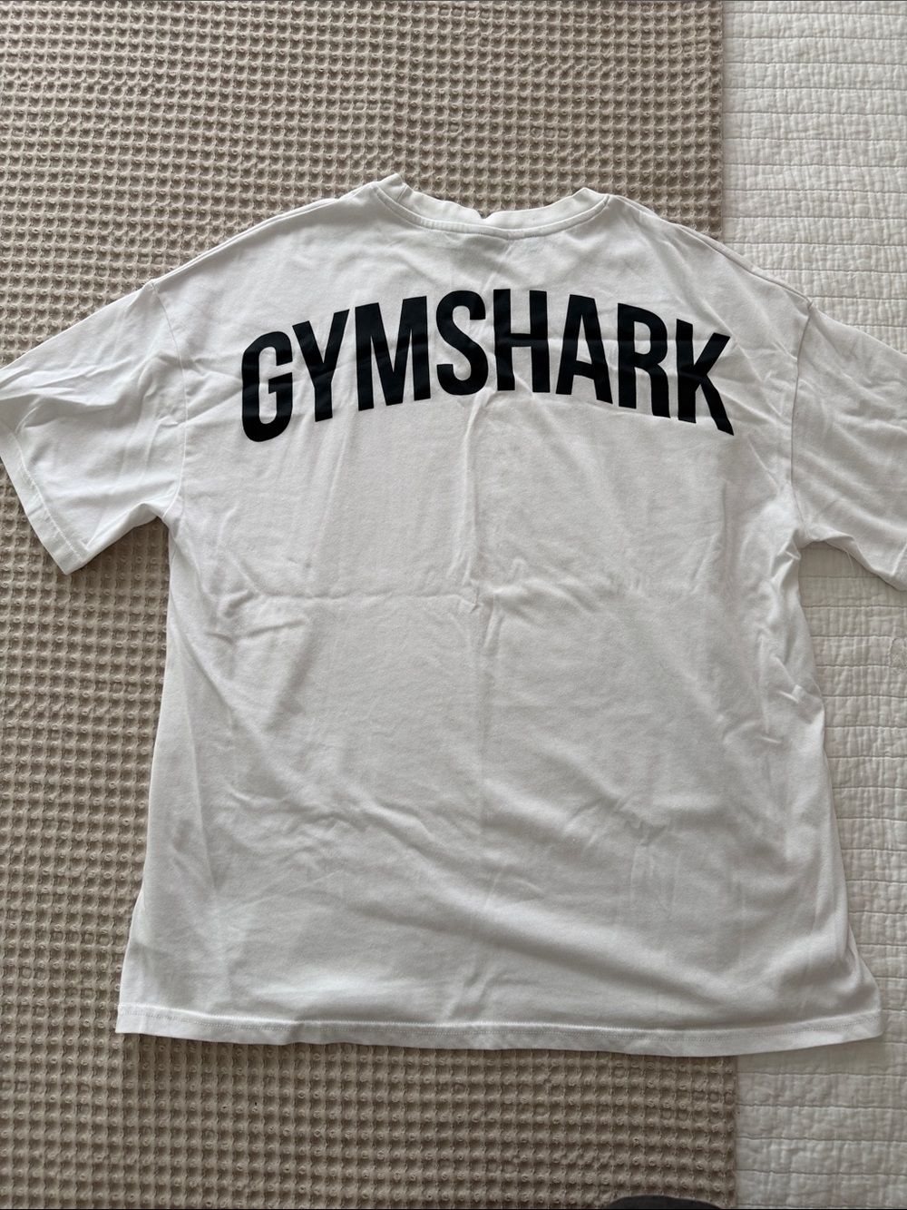 Gymshark White Short-Sleeve Tee with Black Back Logo